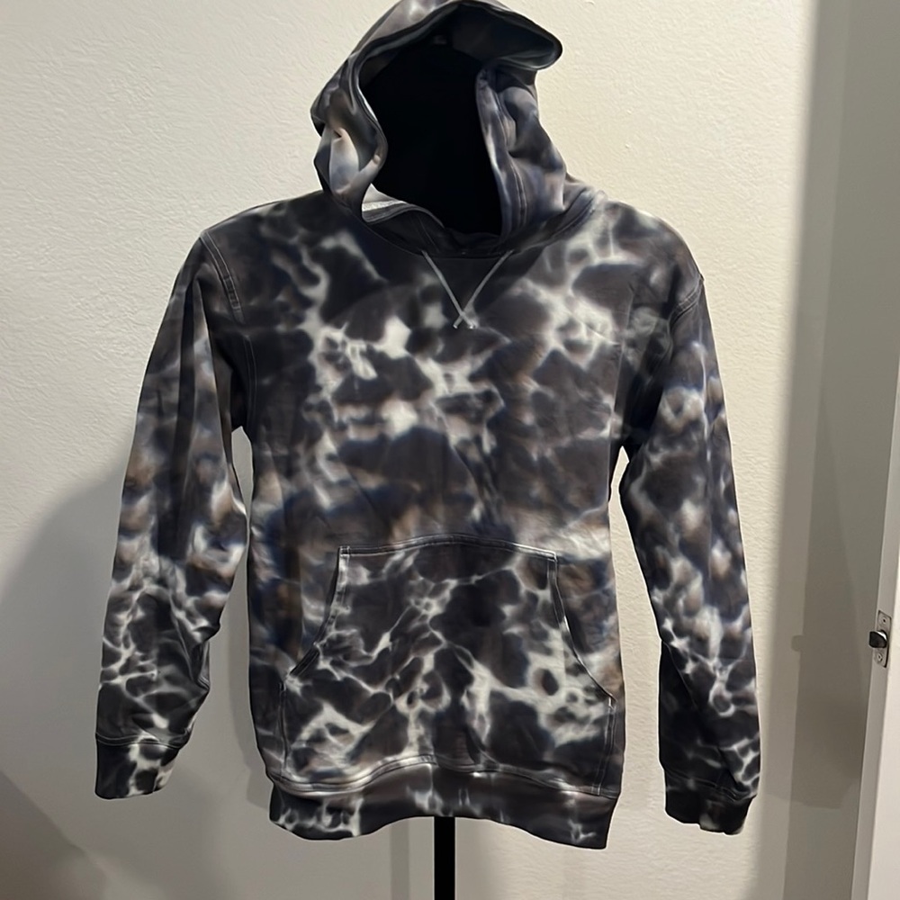 lululemon athletica Black & White Tie-Dye Hoodie Sweatshirt